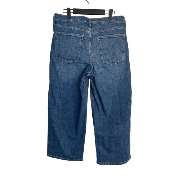 Banana Republic Waist 32 G Crop Premium Denim Jeans Medium Wash - Picture 2 of 13